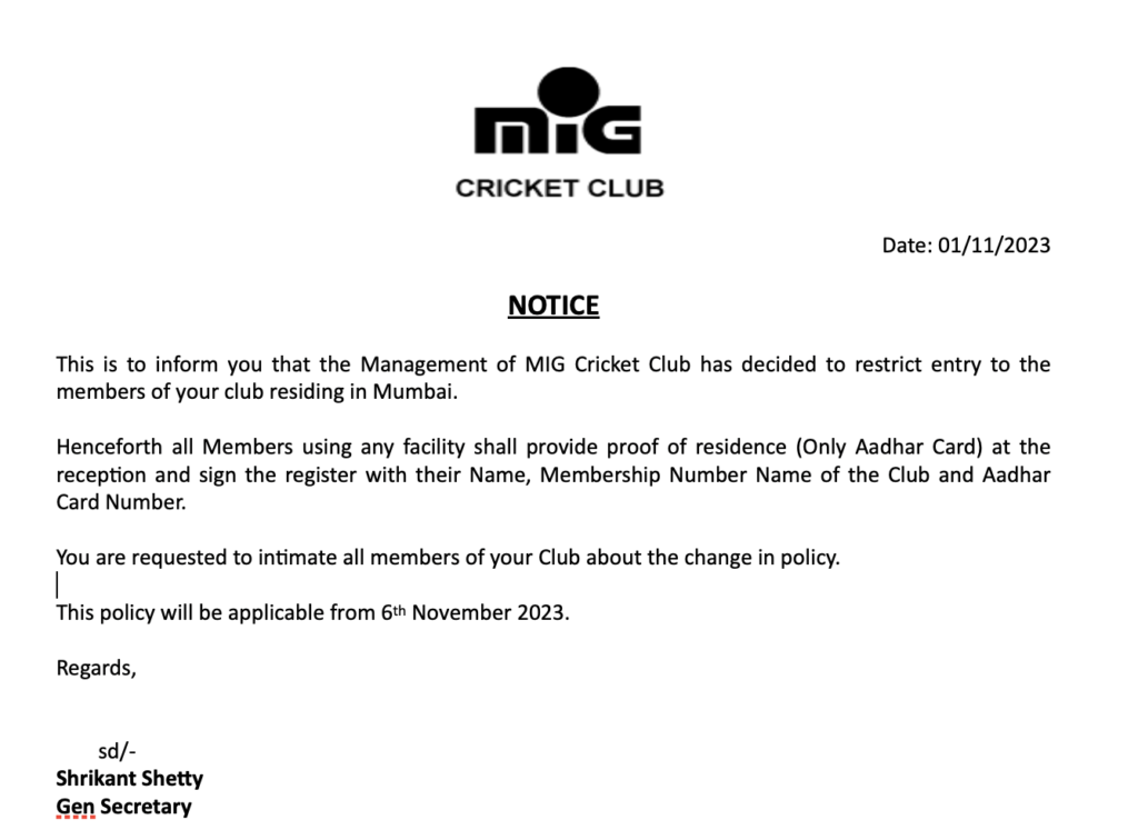 Notice